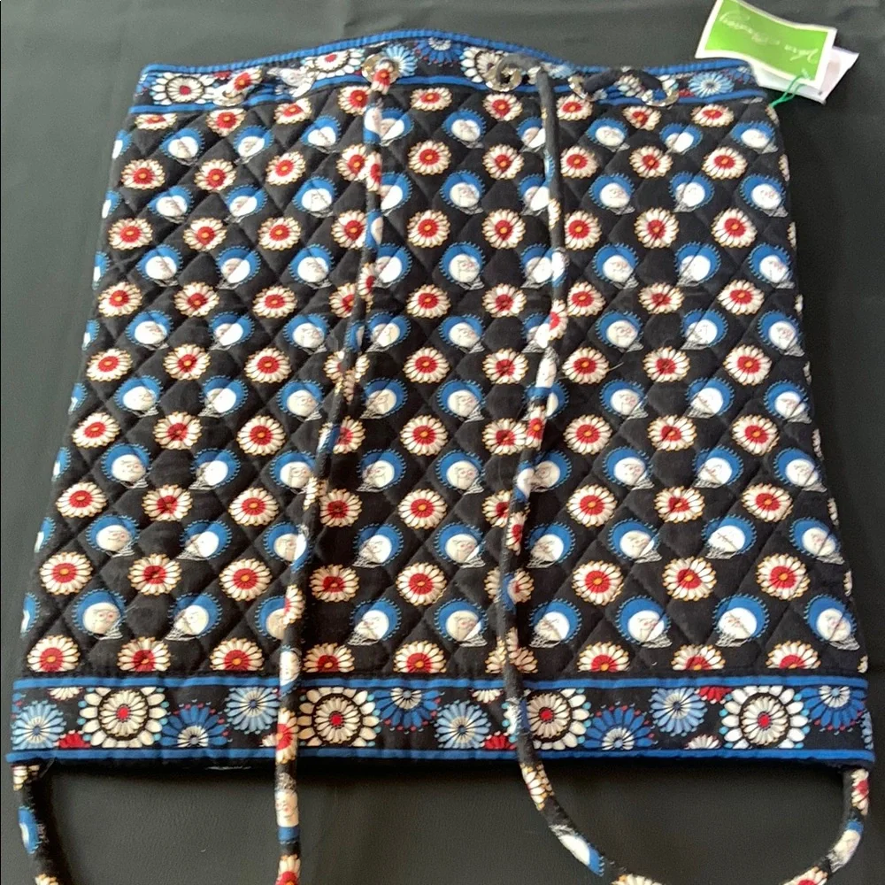 Vera Bradley Night Owl Quilted Drawstring Backpack NWT Travel Bag